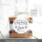 PRINTABLE S'more Love Treat Favor Tags . Bridal Wedding Shower Bachelorette . DIY Labels Stickers Tags Toppers . 2.25" Digital Download PDF