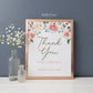 Thank You for Coming Printable Table Sign 8x10 . Floral Watercolor . Baby Bridal Shower Wedding Bachelorette Hens Birthday Party . Download