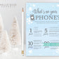 What's on Your Phone Baby Shower Game . Baby It's Cold Outside Boy . Winter Snowflakes Blue and Silver . Printable Instant Download