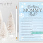 Who Knows Mommy Best Printable Baby Shower Game . Baby It's Cold Outside Boy . Winter Snowflakes Blue Silver . Printable Instant Download