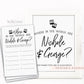 Where in the World Are They Game Sign + Cards . Bride and Groom Photo Game . Bridal Shower . Kraft + Black White . Download Printable