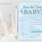 Name That Song Baby Shower Game . Baby It's Cold Outside Boy . Winter Snowflakes Blue and Silver . Printable or Virtual Instant Download