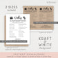 Wedding Scavenger Hunt Personalized Printable Game . I Spy Wedding Reception Photo Game . Kraft + Minimalist Black White . Digital Download