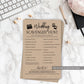 Wedding Scavenger Hunt Personalized Printable Game . I Spy Wedding Reception Photo Game . Kraft + Minimalist Black White . Digital Download