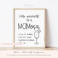 Momosa Baby Shower Table Sign . Mimosa Bubbly Bar . Boy Girl Neutral . Kraft + Minimalist Black White . Printable 8x10 Instant Download . K4