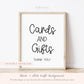 Cards and Gifts Thank You Baby Shower Table Sign . Boy Girl Neutral . Kraft + Minimalist Black White . Printable 8x10 Instant Download . K4