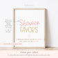 Shower Favors Baby Shower Table Sign . Boy Girl Neutral . Rustic Kraft + Black and White . Printable 8x10 Instant Digital Download . K4