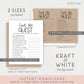 Find the Guest Baby Shower Game . Icebreaker Virtual and Printable Game . Kraft + Minimalist Black & White . Instant Digital Download K4
