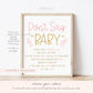 Don't Say Baby Clothespin Baby Shower Game Sign . Boy Girl Neutral . Kraft + Minimalist Black and White . Printable Instant Download . K4