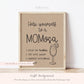 Momosa Baby Shower Table Sign . Mimosa Bubbly Bar . Boy Girl Neutral . Kraft + Minimalist Black White . Printable 8x10 Instant Download . K4