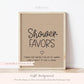 Shower Favors Baby Shower Table Sign . Boy Girl Neutral . Rustic Kraft + Black and White . Printable 8x10 Instant Digital Download . K4
