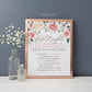 Late Night Diapers Baby Shower Game . Floral Roses Greenery Watercolor Printable Sign . Baby Shower Game Sign . PDF Instant Download 8x10