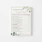 Do You Know Couple Best Bridal Shower Printable Game . Greenery and Gold . Fun Boho Game . Hens Bachelorette Party . Instant Download G2