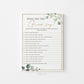 What Did the Groom Say . Bridal Shower Wedding Printable Game . Greenery and Gold . Hens Bachelorette Party . Instant Download G2