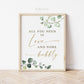All You Need is Love and Some Bubbly Printable Sign 8x10 . Greenery and Gold . Wedding Engagement Bridal Shower Bachelorette Hens Party . G2