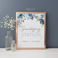 Sanitizing Station Spread Love Not Germs Printable Sign . Blue Floral Watercolor Baby Bridal Shower Wedding Bachelorette Hens Party . PDF