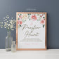 Pacifier Hunt Baby Shower Game Table Sign . Girl Baby Shower . Floral Watercolor Roses Greenery . Printable 8x10 Instant Digital Download