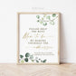 Help the Busy Mom to Be Addressee Sign Printable . Greenery and Gold . Baby Shower Thank You Card Envelope Sign . Instant Download 8x10 G2