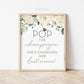 Pop the Champagne She's Changing Her Last Name Sign Printable . White Floral Roses . Engagement Bridal Shower Bachelorette Hens Party . G2