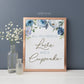 All You Need is Love and a Cupcake Printable Sign 8x10 . Blue Floral Watercolor . Bridal Shower Wedding Bachelorette Party Instant Download