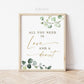 All You Need is Love and a Donut Printable . Donut Sweets Dessert Brunch Table . Wedding Bridal Shower Bachelorette Hens Party . Greenery G2