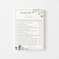 Over or Under Bridal Shower Printable Game . Wedding Couples Shower . Greenery and Gold . Hens Bachelorette Party . Instant Download G2