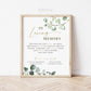 In Loving Memory Personalized Sign . Memorial Wedding Photo Table Sign . Greenery Eucalyptus . Printable Poster . PDF Printable Download G2