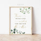Throw Petals and Wishes for the new Mr and Mrs Sign . Wedding Petal Toss . Ceremony Confetti Send Off Printable Decor . Greenery + Gold G2