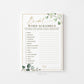 Bridal Word Scramble Fun Bridal Shower Game . Greenery and Gold . Hens Bachelorette Party . Printable Instant Download G2