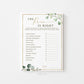 The Price is Right Printable Bridal Shower Wedding Game . Fun Game . Greenery and Gold . Hens Bachelorette Party . Instant Download G2