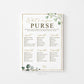 What's In Your Purse Game for Baby Shower or Bridal Shower . Printable . Greenery and Gold . Fun Boho Rustic Game . Instant Download G2