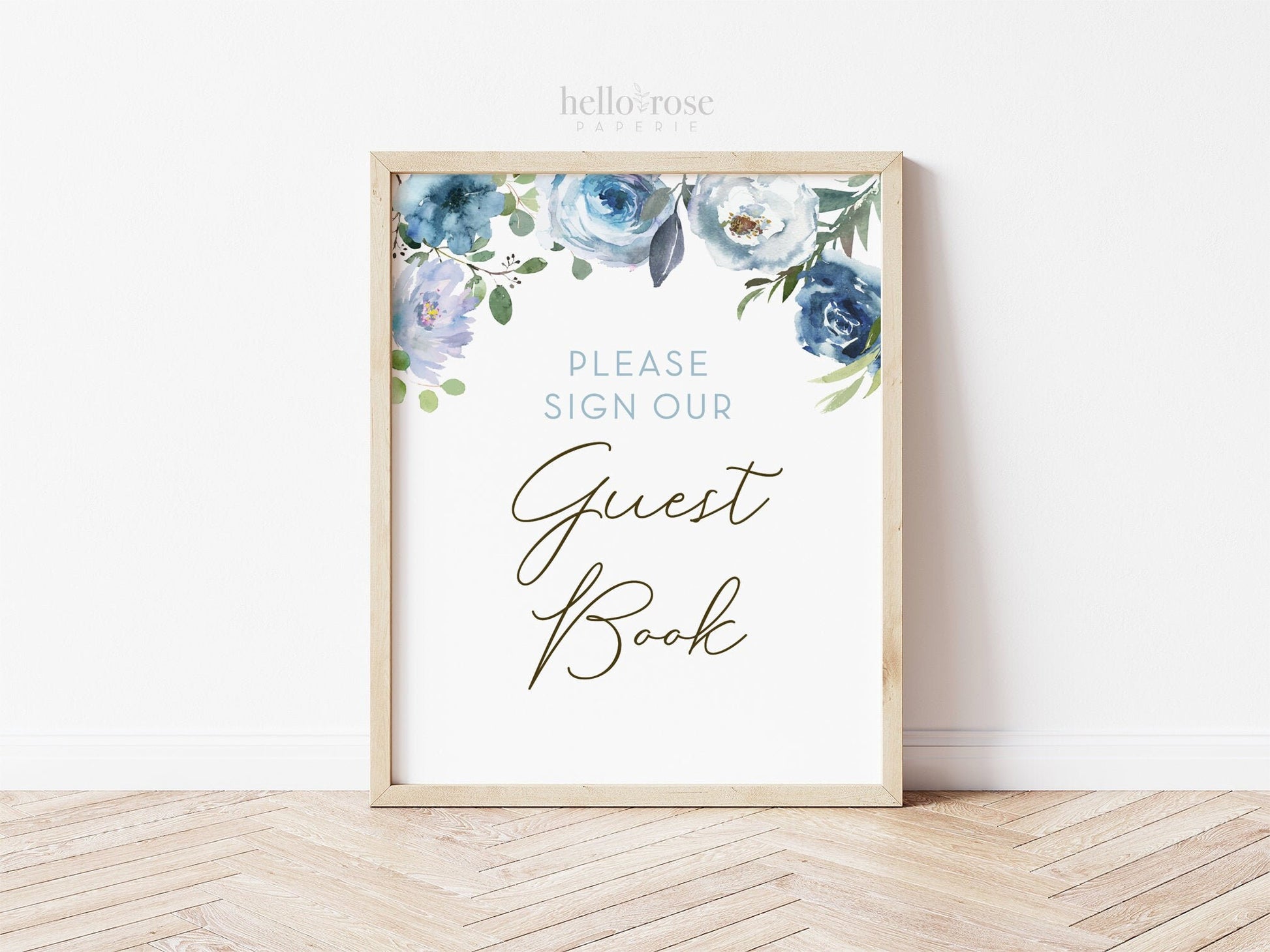 Please Sign Our Guest Book Printable . Floral Watercolor . Baby Shower Wedding Bridal Shower Bachelorette Hens Party . 8x10 Instant Download