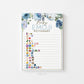 Baby Emoji Pictionary Baby Shower Game . Blue Floral Watercolor . Boy Baby Shower Game . Printable Icebreaker Fun Game . Instant Download F2