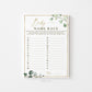 Baby Name Race Printable Baby Shower Game . Greenery and Gold . Printable Icebreaker . Sip and See Gender Reveal . Instant Download . G2