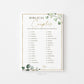 Biblical Bible Couples Printable Bridal Shower Wedding Game . Famous Couples Quiz . Greenery and Gold . Instant Download G2