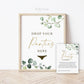The Panty Game Cards and Sign Printable . Drop Panties Here . Greenery + Gold . Bridal Shower Bachelorette Hen Party . Instant Download G2