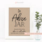 Advice and Well Wishes for the soon to be Mrs Printable Sign . Advice Jar . Bridal Shower . Bachelorette Hens Party . Instant Download 8x10