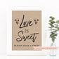 Love is Sweet Take a Treat Favors Sign . Printable Wedding Bridal Shower . Bachelorette Hens Anniversary Party . Instant Download 8x10