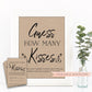 Guess How Many Kisses Game Sign + Cards . Bridal Shower . Bachelorette Party . Wedding Shower . Hens Party . Baby Shower . Kisses for Mrs.