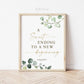 A Sweet Ending to a New Beginning Printable . Greenery and Gold . Bridal Baby Shower Wedding Sign . Favors Table Decor . 8x10 Download G2