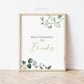 Help Yourself to Drinks Printable Sign . Greenery + Gold . Baby Wedding Engagement Bridal Shower Bachelorette Hens Party Birthday . 8x10 G2