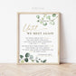 Until We Meet Again PERSONALIZED Memorial Printable Sign . In Loving Memory Wedding Memorial Photo Table Sign . Greenery and Gold G2