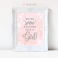 We're Snow Excited It's a Girl Sign . Baby its Cold Outside Winter Baby Shower . Birth announcement . Pink and Silver Glitter Printable 8x10