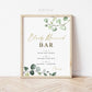 Bloody Married Bloody Mary Bar Sign Printable . Greenery + Gold . Wedding Engagement Bridal Shower Bachelorette Hen Party . Download 8x10 G2