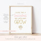 Please Take a Succulent and Watch Baby Grow Baby Shower Favors Sign . Boy Girl . Kraft + Black & White . Printable 8x10 Instant Download K4