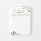 Who Am I Bridal Shower Bachelorette Printable Game Sign + Cards . Favorite Memories with the Bride . Greenery and Gold . Instant Download G2