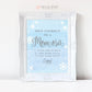 Mom-osa Bar Sign Printable . Mimosa Bar . Baby its Cold Outside Winter Wonderland Baby Shower Snowflakes Boy . Blue and Silver Glitter 8x10