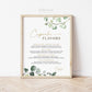 Cupcake Flavors Menu Personalized Printable Sign . Wedding Bridal Shower Engagement Party Rehearsal . Greenery + Gold . Digital Download G2