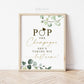 Pop the Champagne She's Taking His Last Name Sign Printable . Engagement Rehearsal Bridal Shower Bachelorette Hen Party . Greenery + Gold G2