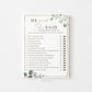 He Said She Said Printable Baby Shower Game . Guess Who Said It Mommy or Daddy . Greenery and Gold . Instant Download . G2